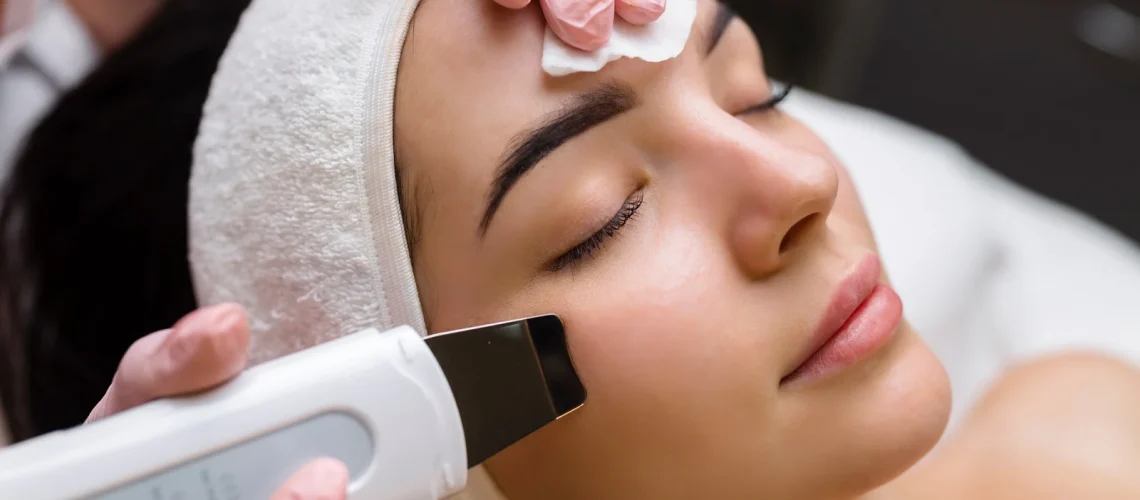 Woman enjoying HydraFacial at personal wellness spa