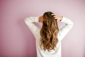 woman showing hair growth